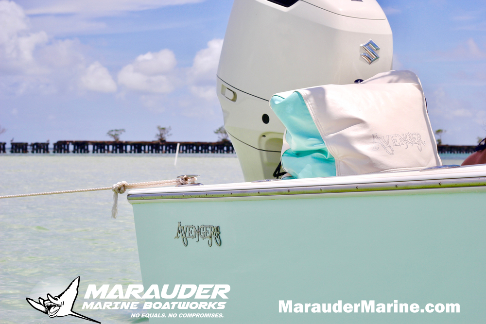 24' Shallow Water Bay Boat in 24 Foot Avenger Custom Fishing Boats photo gallery from Marauder Marine Boat Works